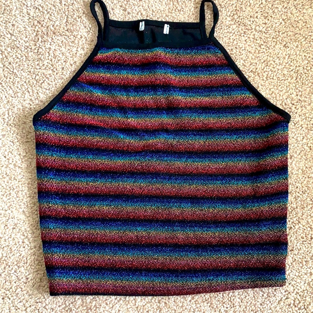 Sparkly rainbow top